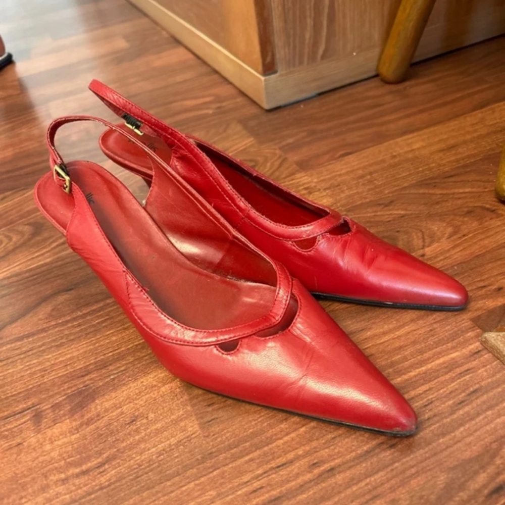 Wallis Red Slingback Heels